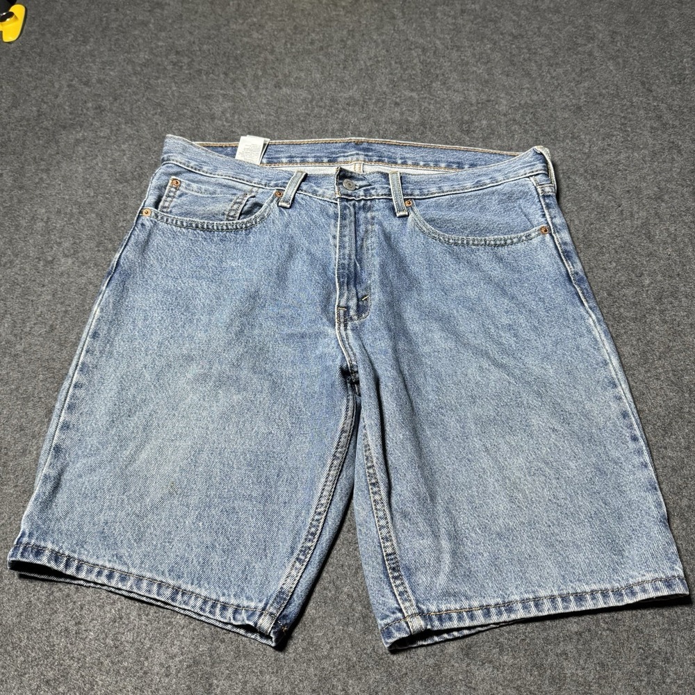 Levi's 405 Men's‎ Denim Shorts Size 34x10 Blue Standard Fit Light Wash Retro Y2K